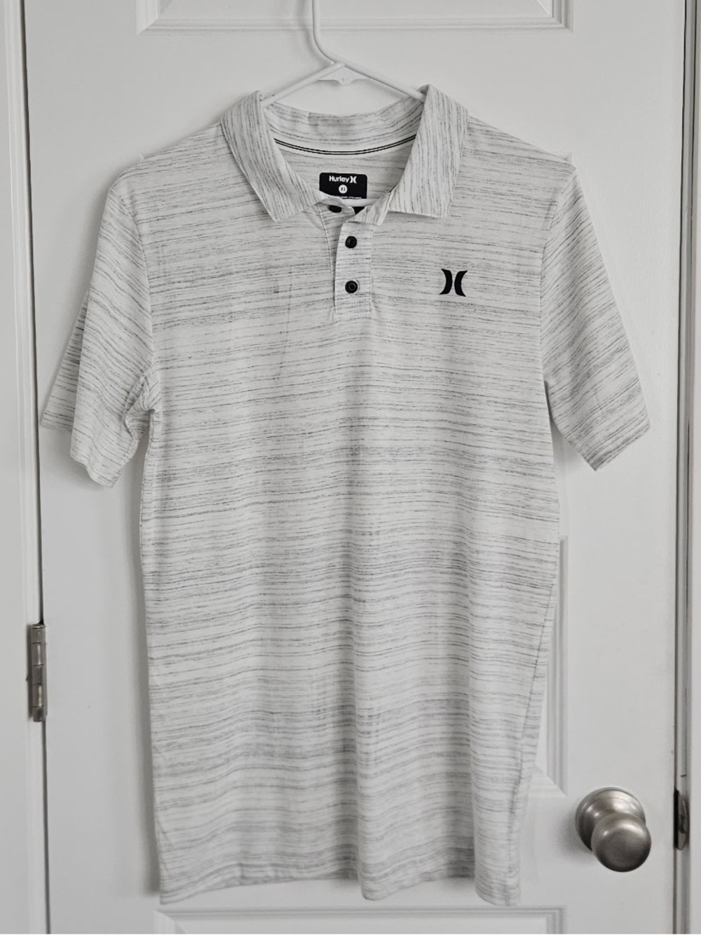 Hurley Boys XL 13-15 Gray Heather Short Sleeve Polo Shirt